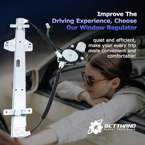 748-513 Rear Right Passenger Side Power Window Regulator with Motor (2-Pin) Compatible with 2003 2004 2005 2006 2007 2008 Honda Pilot, Replace# 72710-S9V-A01 72710-S9V-A02