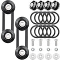 Bumper Quick Release, Mellbree JDM Quick Release Holders Front Rear Bumper Fasteners Trunk Band Fenders clip Kits Compatible for Universal Car Bumper (Black 4 x Release Tabs with 12 x O-Ring Fastener）
