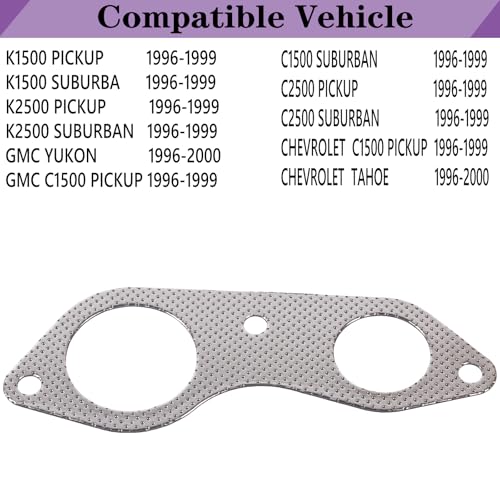 31575 Exhaust Pipe Flange Gasket For CHEVROLET，GMC，C1500 PICKUP SUBURBAN,C2500 PICKUP SUBURBAN K1500 PICKUP SUBURBAN K2500 PICKUP SUBURBAN 1996 1997 1998 1999;CADILLAC ESCALADE 1999-2000