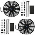MuHize Electric Radiator Cooling Fan, 12" Universal High Performance Fans(2026 New), Puller Electric Radiator Cooling Assembly 12V 80W with Mount Kit (Pack of 2)