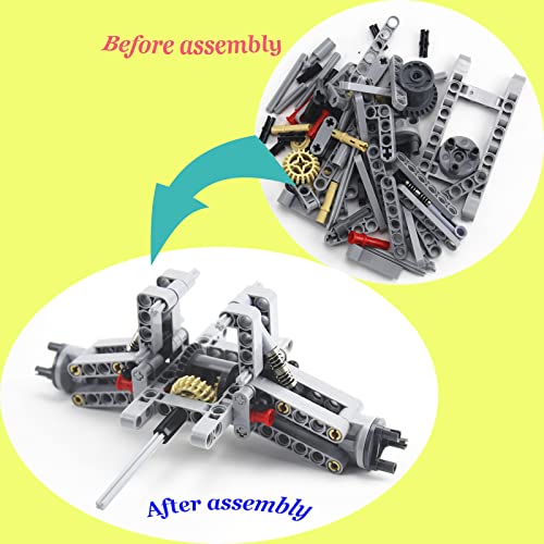 TTLYHEK Technical Car Parts Toy Off-Road Rear Suspension System Compatible with All Major Brands Building Block Technical Parts Kit DIY Accessories (78Pcs)