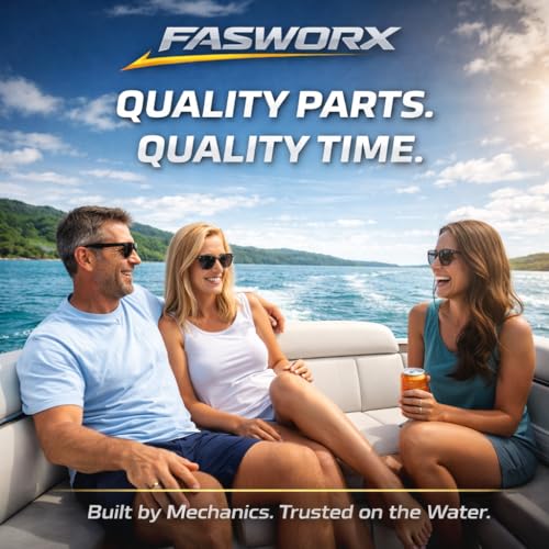 FASWORX Exhaust Manifold & Riser Kit for MerCruiser 5.0L (305), 5.7L (355), 6.2L (377) V8 Engines (Years 1983 - Early 2002) | Wet Joint 4” Center-Rise Elbow | Replaces 860246A15, 807988A03, 18-1953-2