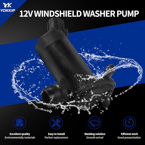 YOKKIP Premium Windshield Washer Pump Replacement for Expedition Limited 98-17, Explorer 98-10, 00-05 Excursion, Lincoln, Mercury -Replaces OEM: 6F9Z-17664-A, F75Z-17664-BA