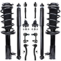 Detroit Axle - 12pc Front Struts Kit for 2006-2011 Honda Civic, 2 Struts and Coil Springs 2 Lower Ball Joints 2 Sway Bars 4 Outer Inner Tie Rods 2 Rear Shock Absorbers Replacement Suspension
