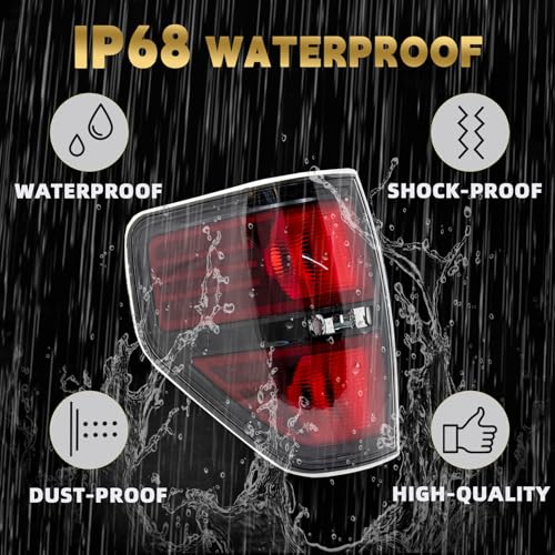 Tail Light Fit For 2009-2014 Ford F150 f-150 Smoked Driver&Pessenger Side