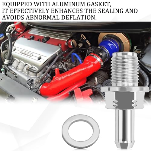MLAHUIER PCV Valve with Gasket, PCV Valve Kit Replacement OEM#17130-PND-A01 17130-RBB-A01, Crankcase Ventilation Valve Compatible with Honda CRV Accord Element Civic Acura ILX RSX NSX(Silver)