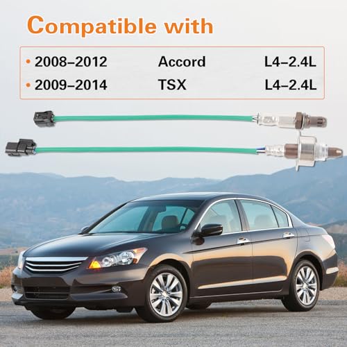 2Pcs Upstream and Downstream Oxygen O2 Sensor for 2008-2012 Accord and 2009-2014 TSX L4-2.4L OE#2349091,2344462