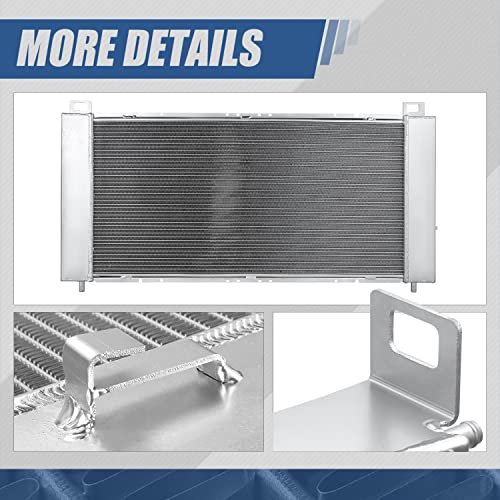Auto Dynasty Radiator Compatible with 1999-2014 Cadillac Escalade Chevy Silverado Suburban GMC Sierra Yukon H2 4.8L 5.3L 6.0L 6.2L, 34 Inches Core 3-Row Cooling Radiator, Full Aluminum