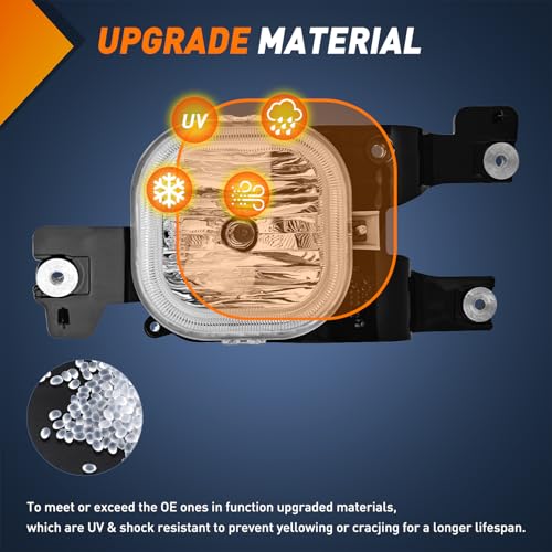 Nilight Fog Lights Assembly Compatible with 2008 2009 2010 FORD F-250 F-350 F-450 F-550 F250 F350 F450 F550 SUPER DUTY Clear Lens w/H10 12V 42W Bulbs
