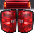 SHINEHOME Tail Light Assembly Compatible with 2016-2019 Chevy Silverado 1500 2500HD 3500HD GMC Sierra 3500HD Left Driver Side Right Passenger Side Taillight Brake Lamp Bulb and Harness