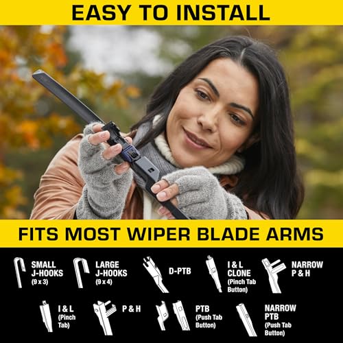Rain-X 870428 Rugged XL Wiper Blade 28", Windshield Wipers Replacement, Quiet & Durable Beam Design, All Weather Performance & Easy Universal Install, Blade Wear Indicator (Pack of 1)