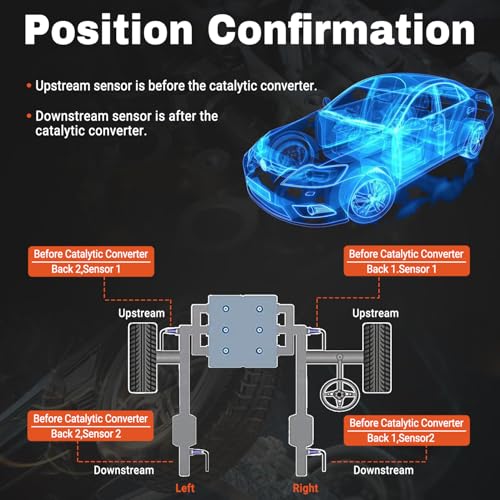 4Pcs Oxygen Sensor Upstream Downstream O2 Sensor Compatible with Chrysler 300 Town & Country, Jeep Grand Cherokee Wrangler, Dodge Durango Dokota Charger Ram 1500 2500 3500 Replace 234-4587 250-24253