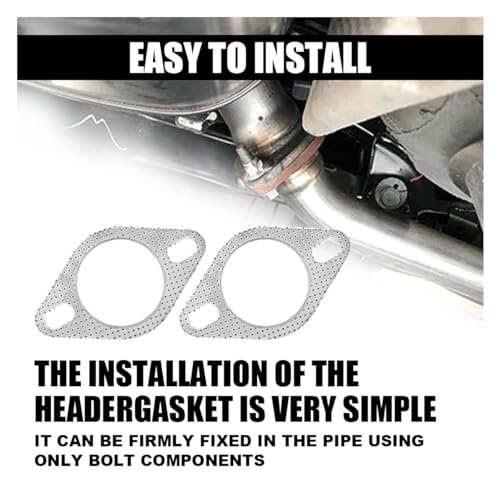 JOYCOURT 2PCS 2-Bolt 2-Inch Car Exhaust Flange Gasket, Ultra Seal Gasket