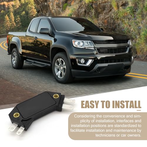 Gseigvee 1 PC Automobile Ignition Module, Engine Ignition Control Module Replacement Parts 1190357 8131941, 4 Pin Design Standard Repair Accessories, Compatible with Most Cars Models (Black)