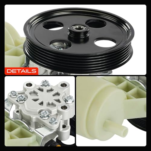 A-Premium Power Steering Pump, with 6-Groove Pulley & Reservoir, Compatible with Ram 1500 2011 2012, 5.7L