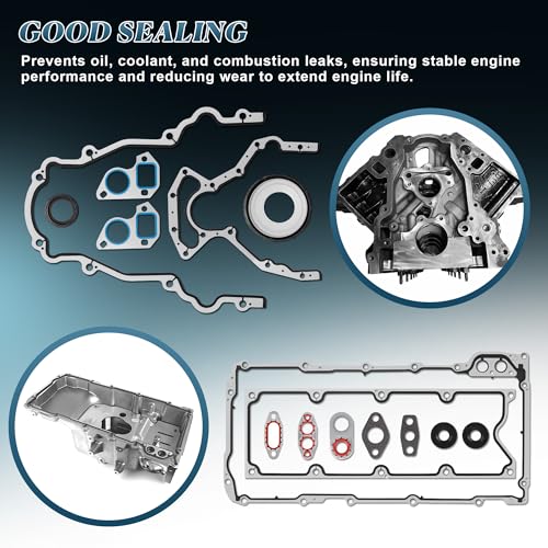 KAFKOF MLS Head Gasket Kit Compatible with 2002-2011 Chevy Silverado Tahoe Avalanche Express Suburban, GMC Sierra Savana Yukon Envoy, Buick Cadillac Isuzu 4.8L 5.3L V8. Replace CS9284 HS26191PT
