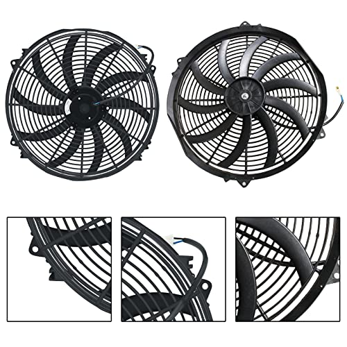 16 inch Electric Radiator Fan with Thermostat Wiring Switch Relay Kit