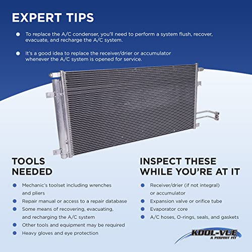 Kool Vue A/C Condenser Compatible with Chevrolet C1500 1994-1999
