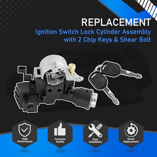 YzusGomumu Ignition Switch Lock Cylinder Assembly Fit for 08-12 Ford Mazda