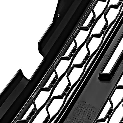 Spec-D Tuning Matte Black Honeycomb Front Bumper Grille Compatible with 2005-2007 Chevy Silverado 2500HD 3500HD Pickup Truck