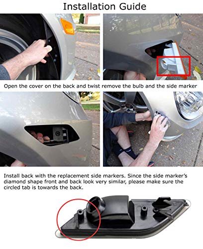 iJDMTOY Smoked Lens White Full LED Strip Front Bumper Side Marker Lights Compatible with 2010-2013 Mercedes W207 E-Class 2-Door Coupe/Convertible, Powered by SMD LED, Replace OEM Amber Sidemarkers