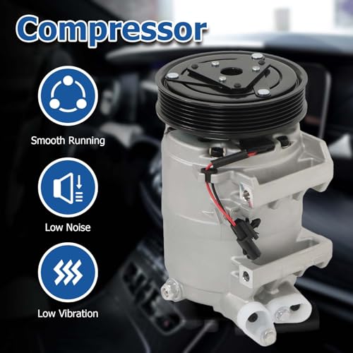 WFLNHB A/C Compressor Replacement for Nissan Rogue 2008-2013 Replacement CO 11200C 92610JM01C 92610JM01E