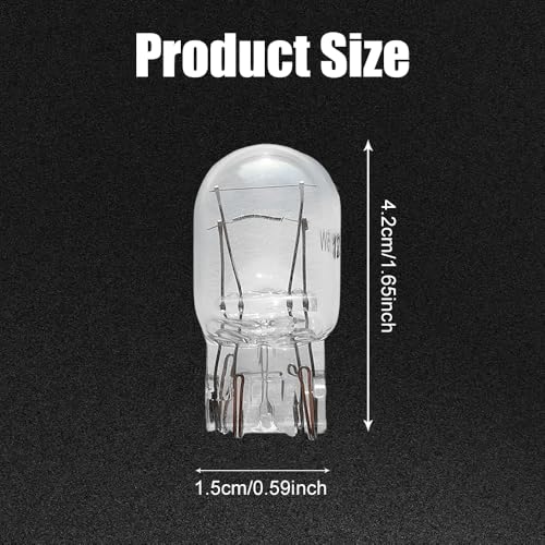 10PCS 7443 Bulb, Car Brake Lights, 1891/7443 12V 21/5W Quartz Glass Shockproof Anti-UV Dual-filament Mini Halogen Bulbs, Universal T20 Automotive Brake Bulb Car Accessory for Cars Trucks SUVs (White)