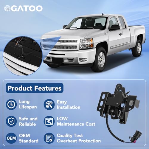 Front Hood Latch Lock Assembly Fit for Chevy Tahoe Silverado Suburban Impala Avalanche Malibu GMC Sierra Yukon Cadillac Escalade 2007 2008 2009 2010 2011 2012 2013 2014 with Sensor Switch, 15139168