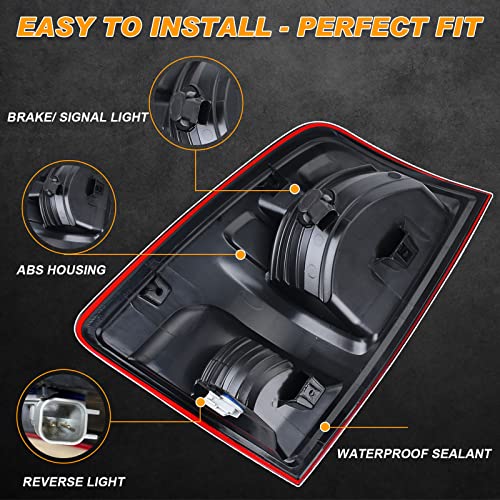 Tail Light Halogen Type Compatible With 2009-2018 Dodge Ram 1500 2500 3500