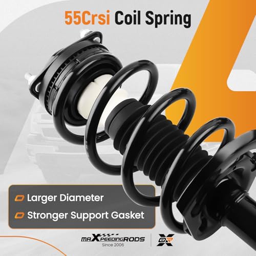 maXpeedingrods 2Pc Front Strut for Dodge Journey 2009-2019 3.5L / 3.6L V6, 172510 172509 Shock Absorber Strut w/Coil Spring Assembly