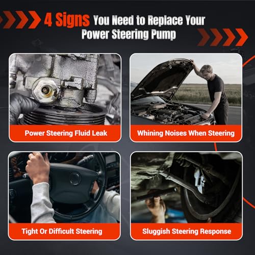 Power Steering Pump 21-5441 with Pulley Compatible with Honda Pilot 2005-2008, Acura TL 3.2L 2004-2008, Acura TL 3.5L 2007-2008 Power Assist Pump Replace# 56110RDAA01