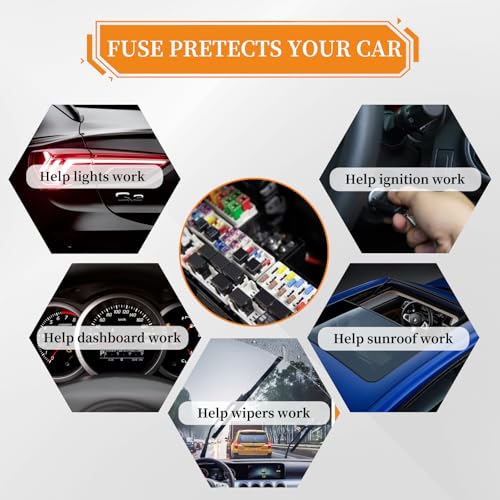Liamner 120 Pieces Mini Fuse Kit, Car Fuse Assortment Kit, Mini Blade Fuses Automotive for Car, RV, Truck, Marine, Motorcycle, Auto Accessories(2A/3A/5A/7.5A/10A/15A/20A/25A/30A/35A)