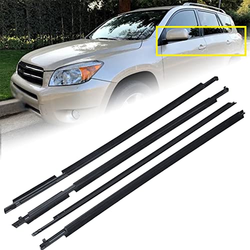 ANTUKO 4pcs Weatherstrip Window Seal Car Window Moulding Trim Replacement for 2006-2008 RAV4