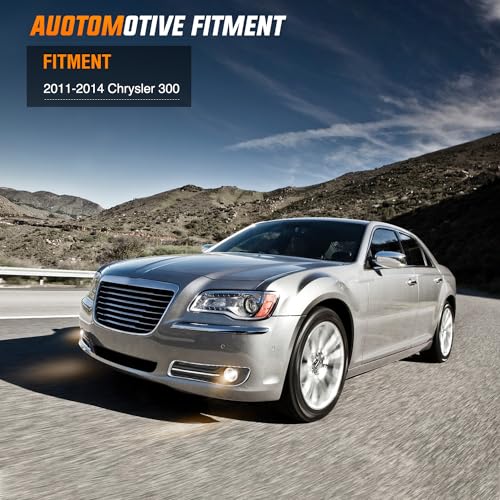 Nilight Fog Light Assembly Compatible with 2011 2012 2013 2014 Chrysler 300 Bumper Driving Lamps with Projector Lens and H11 12V 55W Halogen Bulbs Driver Side and Passenger Side