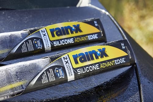 Rain-X Silicone AdvantEdge Wiper Blade 21" Windshield Wiper Blades Replacement, All-Weather Performance Lasts 2X Longer, Premium Beam, Installock Adapter for Easy Fit (Pack of 1)