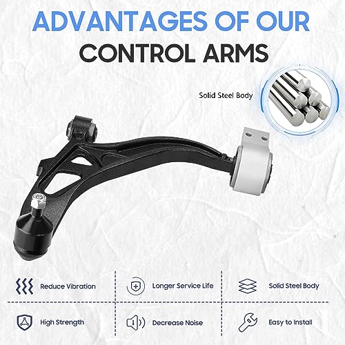 Front Lower Control Arms and Ball Joints Assembly with Bushings for 2011-2019 Ford Explorer, 2013-2019 Police Interceptor Utility 2.0L 2.3L 3.5L 3 (2pc)