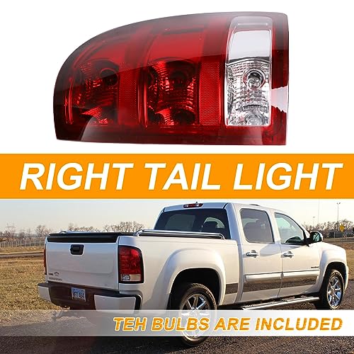 Tail Light Compatible With 2007-2014 GMC Sierra 1500 2500 3500 HD Taillight