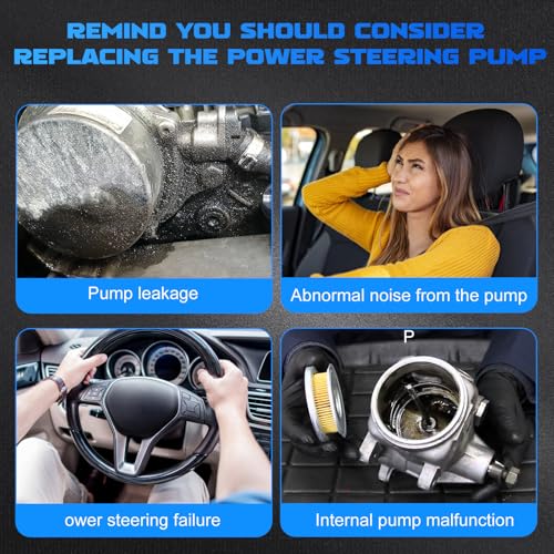 YOMALL Power Steering Pump 20-38771 for 1997 Wrangler & 1998 Wrangler & 1999 Wrangler & 2000 Wrangler & 2001 Wrangler & 2002 Wrangler 2003 Wrangler TJ 4.0L & 1996-2001 Cherokee 4.0L XJ