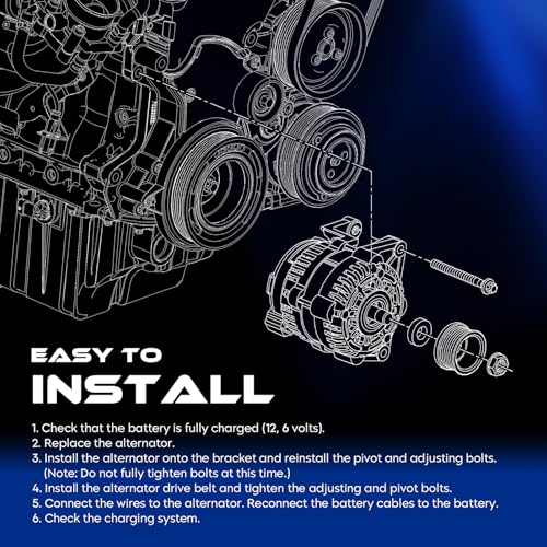 New Alternator for Chevy Malibu 2.0L 2.5L 2013-2015, for Impala 2.5L 2014 2015, for Buick Regal 2.0L 2014-2017 Envision 2.0L 2.5L 2017-2020, Replaces 11681 13592810 (2.0L Only for Turbocharged)