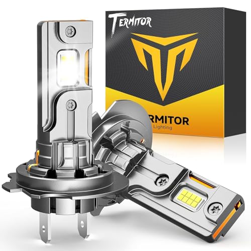Termitor H7 Light Bulbs, 70000LM 1200% Super Bright, 6500K Cool White, Real 1:1 Halogen Mini Size H7 H7LL Fog Light bulb, Plug and Play, Pack of 2