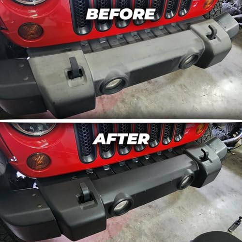 ExoForma Black Trim Restorer - Lasts 6+ Months, Dye Infused Waterproof Plastic Restorer for Cars - Perfect for Faded Bumpers, Trim & Vinyl on Jeeps, Truck Beds, Avalanches & ATVs | 4oz Kit