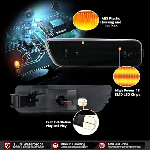Side Marker Lights for VW Golf Jetta MK4 1999-2005, MK4 GTI R32 2000-2003