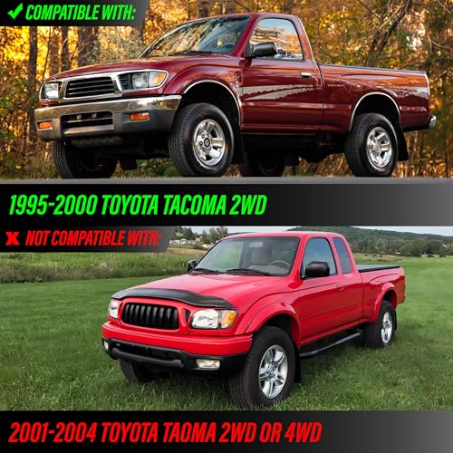 USR 95-00 Tacoma 2WD Bumper Light – Front Turn Signal Lamps (Left + Right) Pair - Compatible with 1995-1997 Toyota Tacoma 2WD/4WD & 98-00 Tacoma 2WD without Pre-Runner Truck (CLEAR LENS w/Amber Bulb)