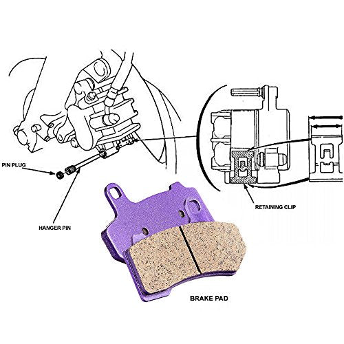 ECCPP Brake Pads for FLHTCU Ultra Classic Electra Glide 2008-2022, FLHR Road King FLHX Street Glide 2008-2022, Front and Rear Braking Pads Kits Set