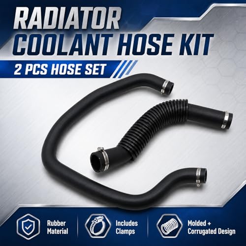 FZJDSD Engine Upper & Lower Radiator Coolant Hose Kit Fit for Cadillac Escalade GMC Yukon Chevy Silverado 1500 2500 3500 Suburban 2007-2014#22827731 22827735 15274730 15037656