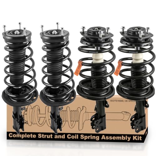 MOSTPLUS Front+Rear Complete Struts Shocks Assembly Compatible for 2004 2005 2006 Toyota Camry Solara Lexus ES330 172205 172206 172208 172207 Coil Spring