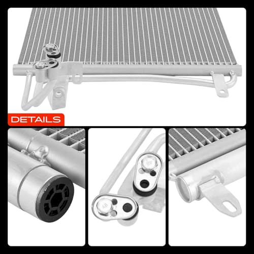 A-Premium Air Conditioning A/C Condenser Compatible with Volkswagen Jetta 2005-2010, Golf 2010-2014, GTI 2006-2014, Rabbit 2006-2009 & Audi A3/TT/TTS Quattro, Replace# 1K0820411D