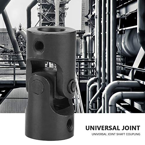 ViaGasaFamido Universal Joint Shaft Coupling ID 0.5 Inch OD 0.9 Inch 2.2 Inch Length Rotatable Universal Metal Joint Shaft Coupling Motor Connector U Joint Coupler with Screws