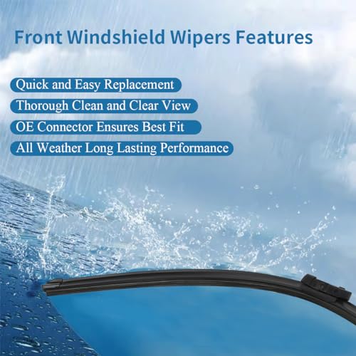 WINNERS Windshield Wiper Blades for 2024 2025 2026 Chevy Trax - Front & Rear Set, OEM Exact Fit, All-Season Rubber with Premium Aerodynamic Design