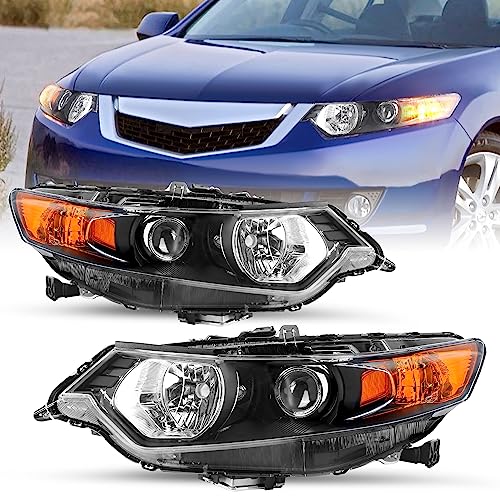 SOCKIR - For 2009-2014 Acura TSX [Factory HID/Xenon/Ballast Model] Projector Headlight Assembly Headlamp Replacement Pair (Driver & Passenger Side)